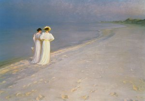 Sommeraften på Skagen Sydstrand med Anna Ancher og Marie Kroyer